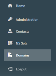 Domains Menu